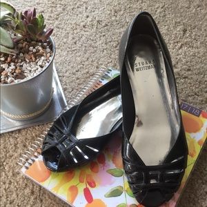 Stuart Weitzman Exflat Peep Toe Flat